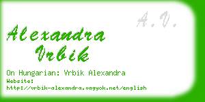 alexandra vrbik business card